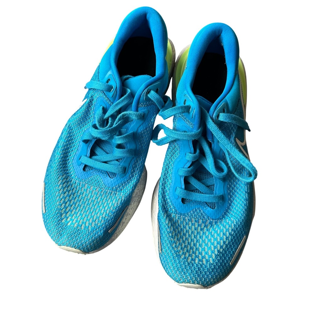 Nike ZoomX Invincible Run Flyknit Photo Blue Lime Glow CT2228-401 Mens 10.5
